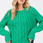 SAGE + FIG Cable-Knit Long Sleeve Sweater