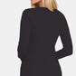 Zenana Full Size Brushed Microfiber Long Sleeve Round Neck T-Shirt