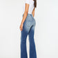 Kancan High Rise Wide Waistband Flare Jeans