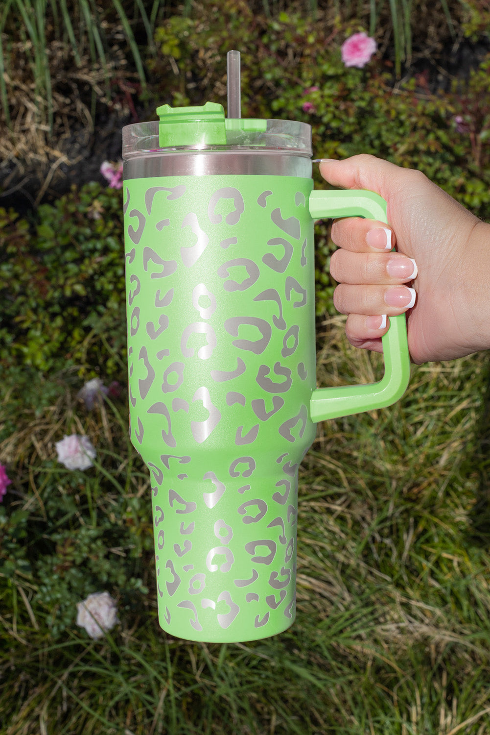 White Leopard Spotted 304 Stainless Double Insulated Cup 40oz