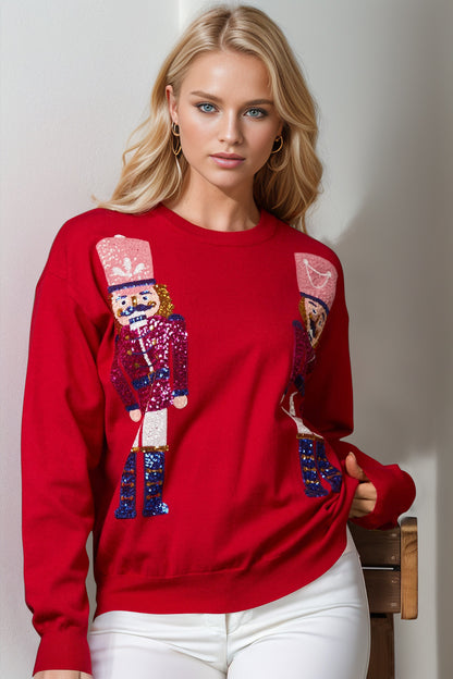 Sequin Nutcracker Sweater