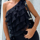 Layered Ruffled One Shoulder Tank