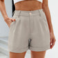 Roll Trim Half Elastic Waist Shorts