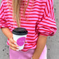 Striped Round Neck Long Sleeve Sweatshirt