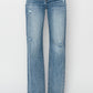 RISEN Full Size High Waist Distressed Wide Leg Jeans