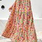 Printed Elastic Waist Maxi Skirt