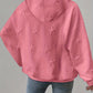 Plus Size Star Texture Long Sleeve Drawstring Hoodie