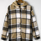 Plaid Button Up Hooded Shacket