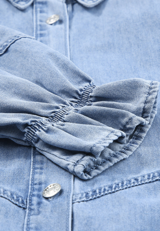 Oversized Distressed Midi-Denim Dress