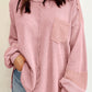 Exposed Seam Oversized Long Sweatshirt