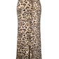 Honey Slit Leopard Midi Skirt