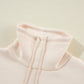 Drawstring Turtleneck Long Sleeve Sweatshirt