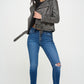 Coalition LA Zip Up Biker Jacket with Belt