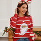 Sequin Santa Striped Sweater