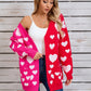 Angel Wings Heart Open Front Long Sleeve Cardigan