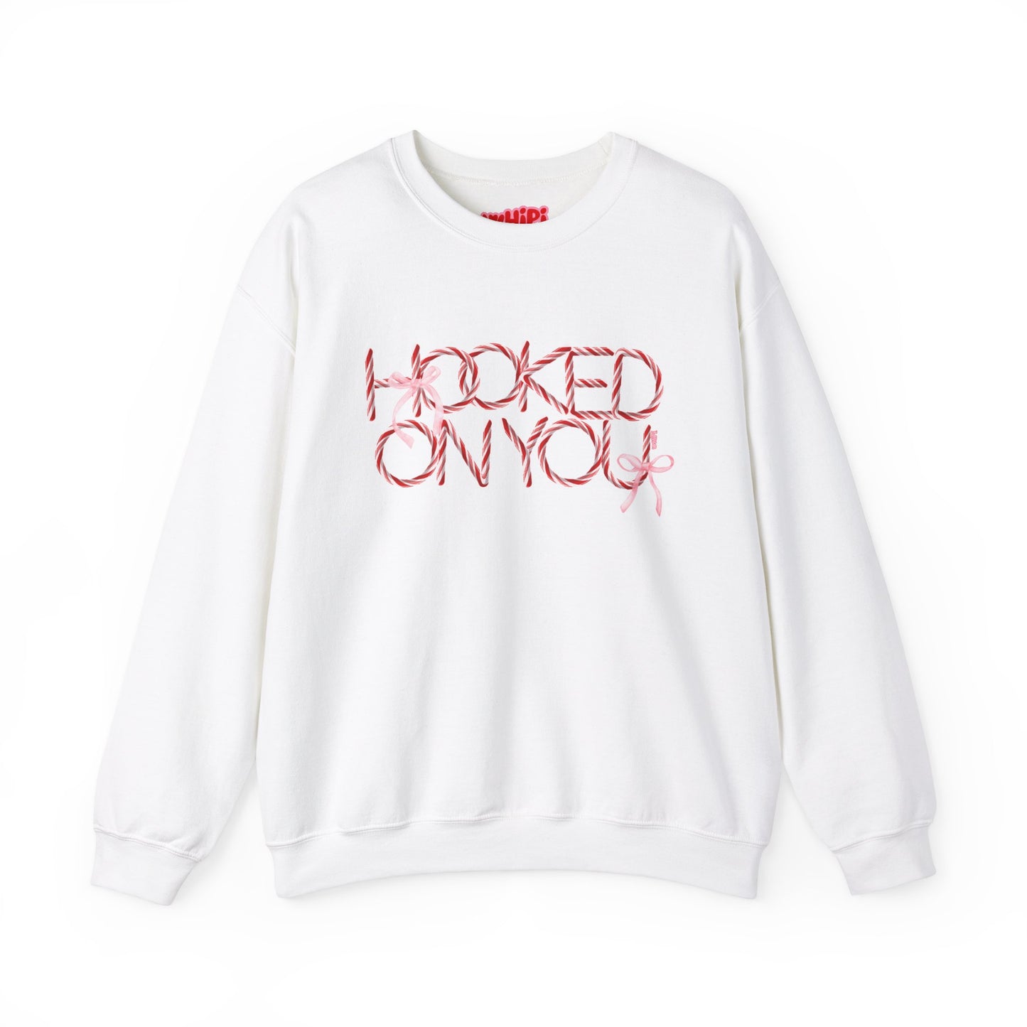 Hooked On You Crewneck Sweatshirt—Candy Canes & Bows Edition