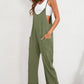 Pocketed Adjustable Spaghetti Strap Straight Leg Jumpsuit