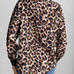 Leopard Collared Neck Button Up Shacket