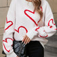 Red & White Heart Sweater—All Heart—Valentine's Day Collection