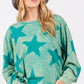 SAGE + FIG Mineral Wash Star Pattern T-Shirt