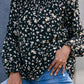 Ivy Lane Floral Mock Neck Blouse