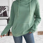 Drawstring Long Sleeve Hoodie with Kangaroo Pocket