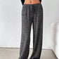 Tied Striped Wide Leg Pants