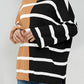 Striped Round Neck Long Sleeve Sweater