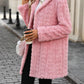 Heart Open Front Hooded Fuzzy Coat