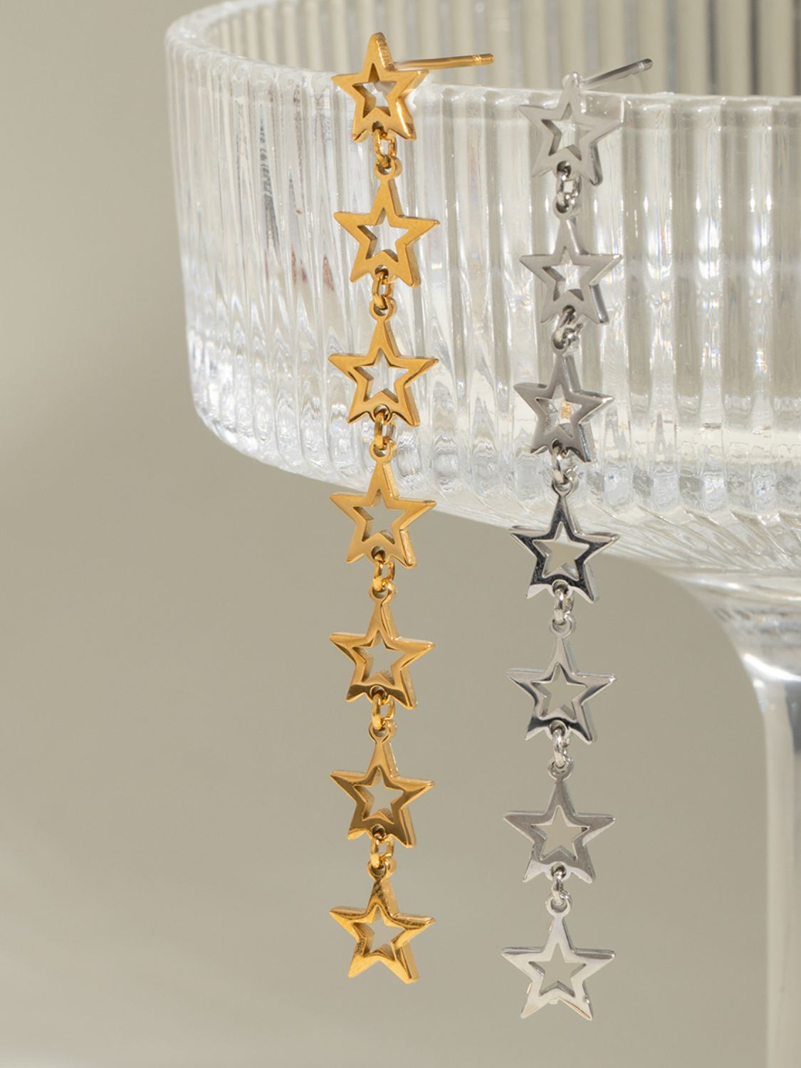 Stainless Steel Star Earrings