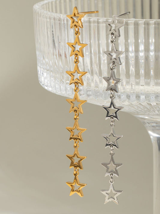 Stainless Steel Star Earrings