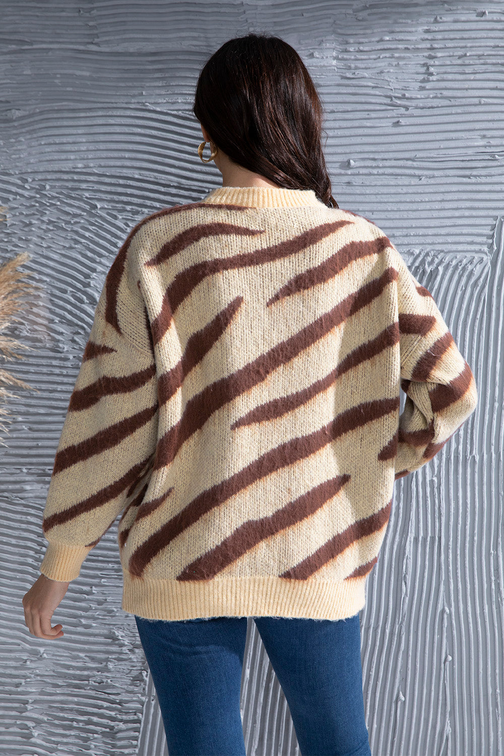 Zebra Striped Sweater