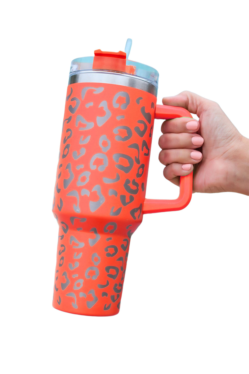 White Leopard Spotted 304 Stainless Double Insulated Cup 40oz