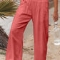 Full Size Smocked Waist Wide Leg Pants