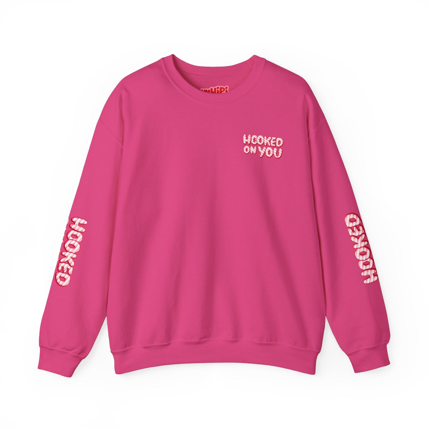 Hooked On You Crewneck Sweatshirt – Candy Cane Bubble Letters Edition