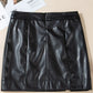 PU Leather Mini Skirt