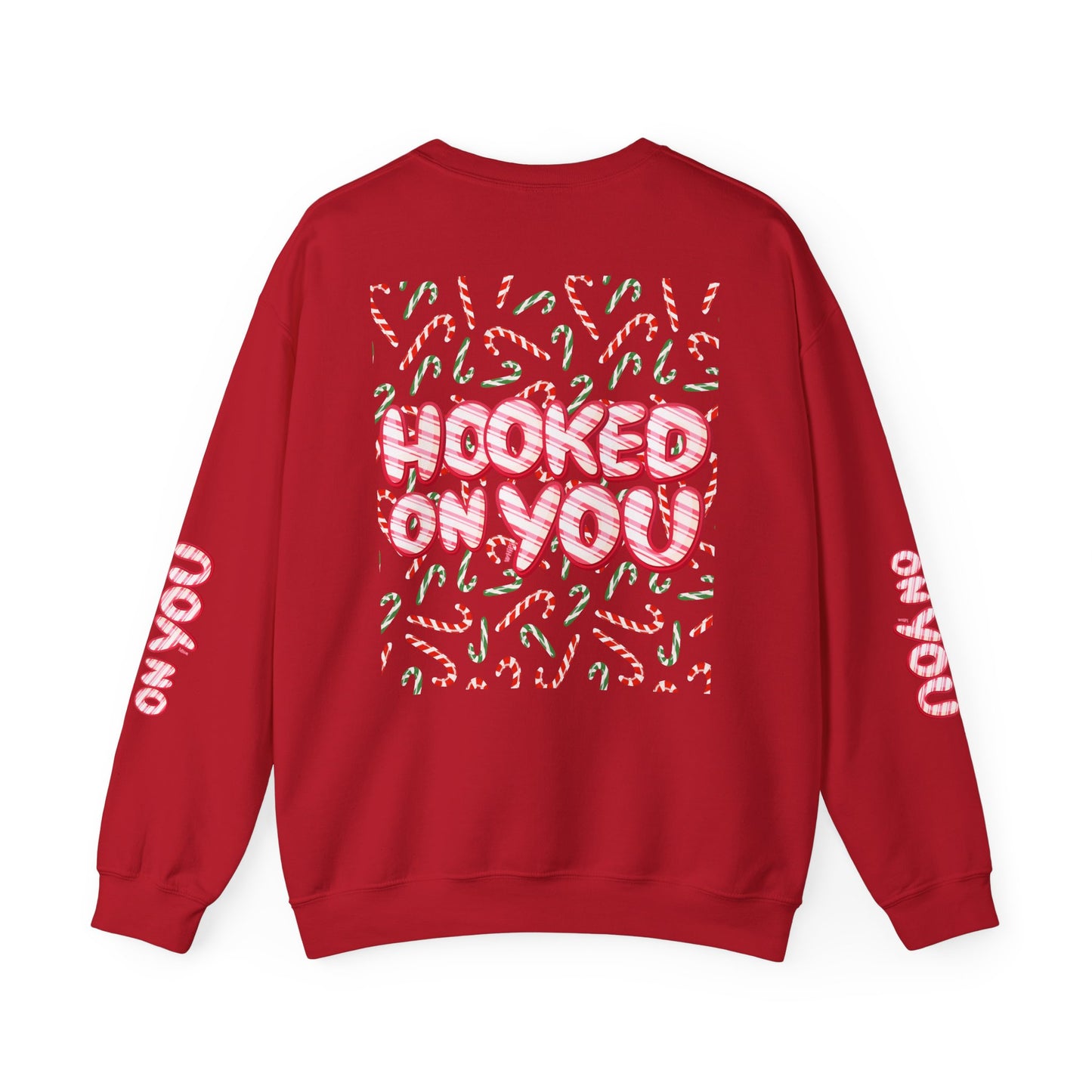 Hooked On You Crewneck Sweatshirt – Candy Cane Bubble Letters Edition