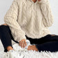 Fuzzy Quarter Zip Long Sleeve Sweatshirt