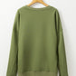 Solid Color Round Neck Long Sleeve Sweatshirt