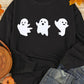 Ghost Round Neck Long Sleeve Sweatshirt