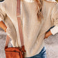 Round Neck Dropped Shoulder Sweater