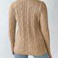 Cable-Knit Round Neck Sweater