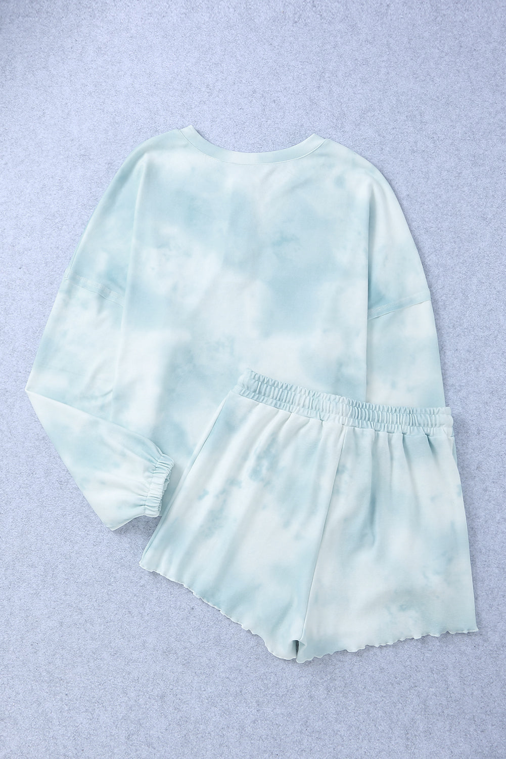 Sky Blue Tie Dye Knit Lounge Set