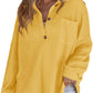 Half Button Long Sleeve Sweatshirt