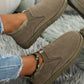 Faux Fur Suede Round Toe Booties