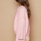 Pink Heart Patch Zipper Sweater—All Heart—Valentine's Day Collection