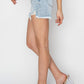 RISEN Full Size High Waist Frayed Detail Denim Shorts