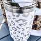 White Leopard Spotted 304 Stainless Double Insulated Cup 40oz