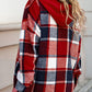 Plaid Button Up Hooded Shacket