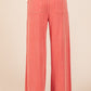 Mittoshop Mineral Wash French Terry Drawstring Wide Leg Pants